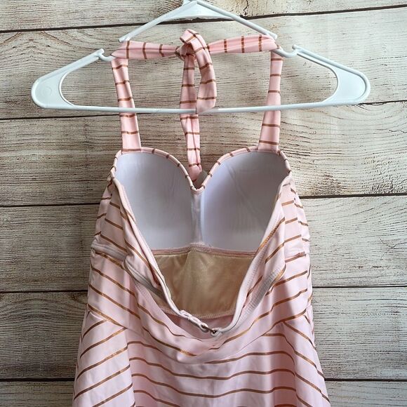 BETSEY JOHNSON TANKINI TOP IN PINK STRIPES - Picture 5 of 7